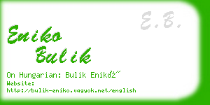 eniko bulik business card